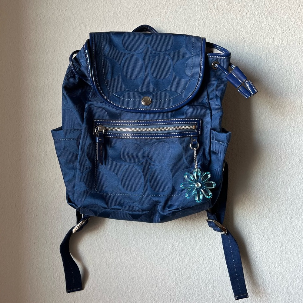 Coach Blue Backpack